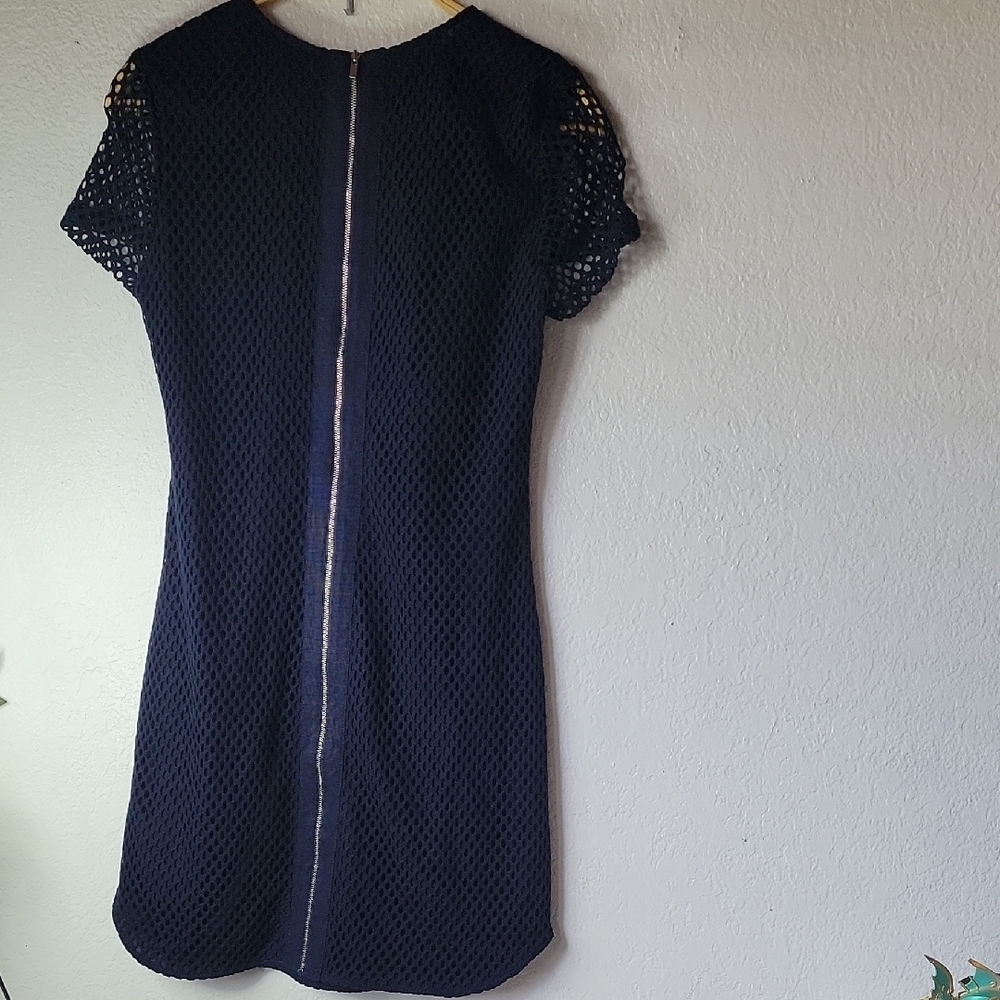 Banana Republic Navy Mesh Mini Dress Nw Size 6 - Picture 4 of 11